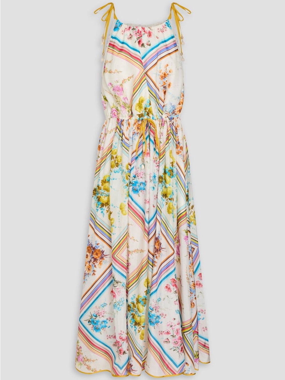 ZIMMERMANN Printed Silk-Chiffon Maxi Dress